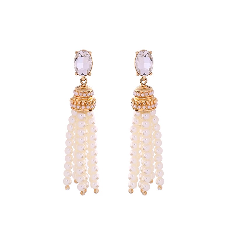 Pearl Tassel Earrings – SHARON'S CURIOS